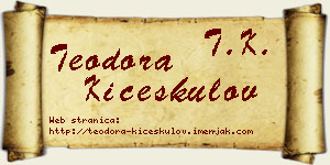 Teodora Kićeskulov vizit kartica